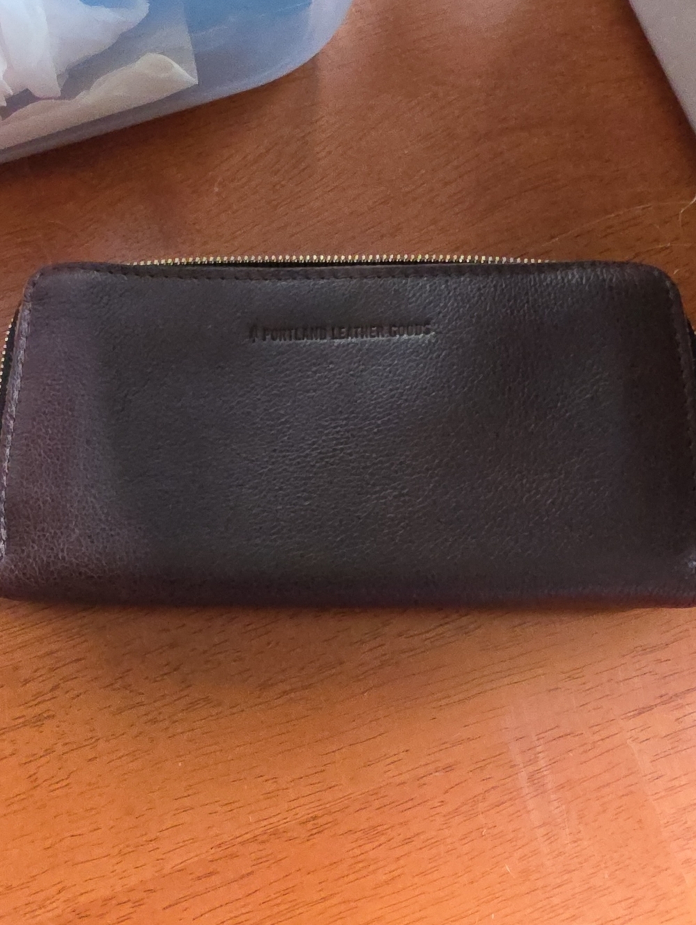 Portland Leather Goods Large Accordion Zip Wallet - Coldbrew